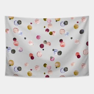 Watercolor Dots and Drops Tapestry