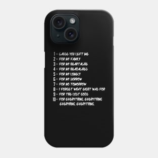 Cause you left me Violent femmes Phone Case