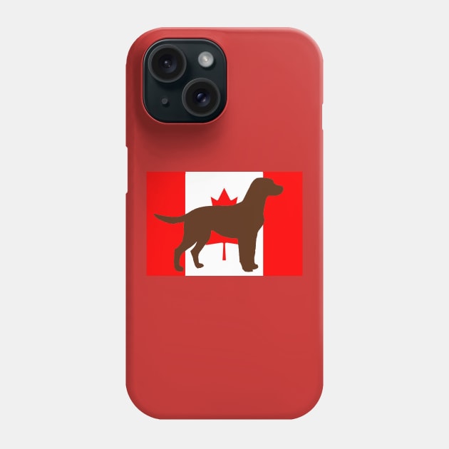 chocolate lab color silhouette on flag Phone Case by Wanderingangel