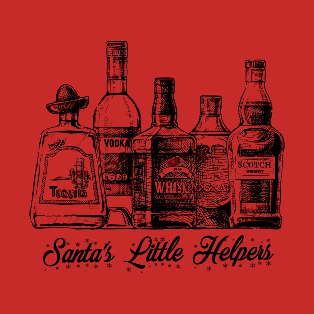 Santa's Little Helpers (black) by theshirtsmith