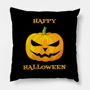 Happy Halloween Trick Or Treat Jack O Lantern Scary Pumpkin Pillow