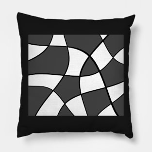 Abstract - gray, black and white. Pillow