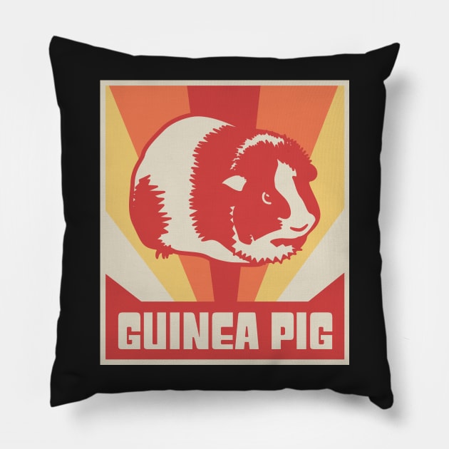 Vintage Guinea Pig Poster Pillow by MeatMan