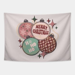 Retro Christmas Ornaments Trendy Tapestry