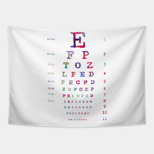 Eye Chart Diagram Tapestry