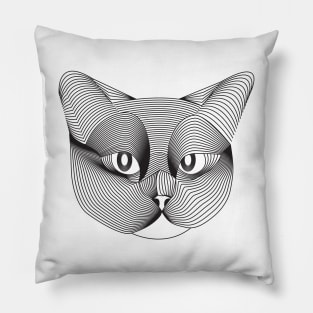 Cat looking at you Illustration Pillow