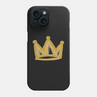 Gold graffiti crown Phone Case