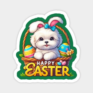 Maltipoo Easter Bunny Magnet