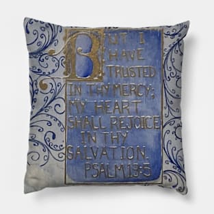 Snowy Bible Verse Watercolor Pillow