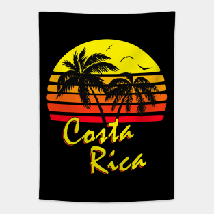 Costa Rica Retro Sunset Tapestry