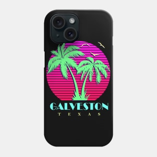 Galveston Texas Palm Trees Sunset Phone Case