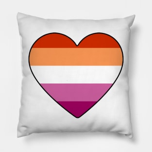 Lesbian Pride Heart Pillow