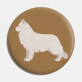 Berger Blanc Dog Standing Pin