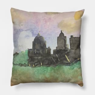 Oxford at sunset Pillow