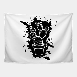 Bunny Ears Cactus - Splatter Cut Out Tapestry