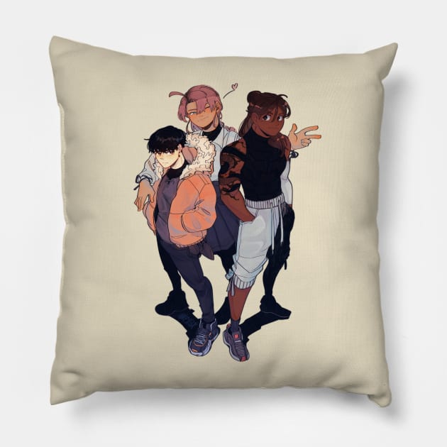 Childhood Friends Pillow by KeyFox