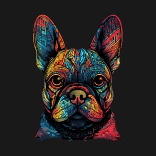 French Bulldog Abstract Frenchie Dog Art T-Shirt