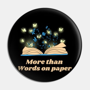 More Than Words on Paper Flower Book - Funny Quotes Pin