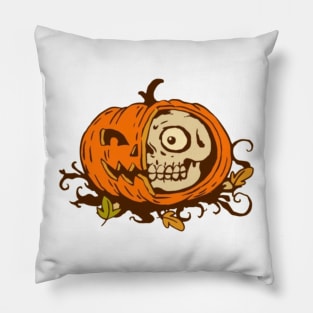 Halloween scary evil pumpkin funny pumpkin head Pillow