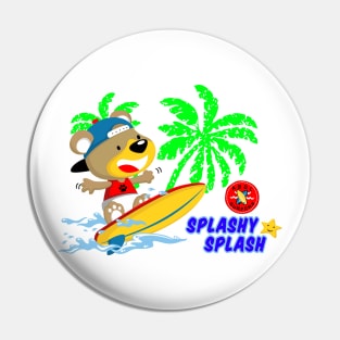 Splashy Splash ABDL PUPPY dog surfing - age play Pin