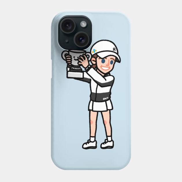 Iga Swiatek winning French Open Phone Case by dotbyedot