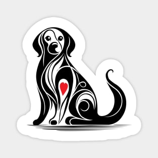 Heart Dog Magnet