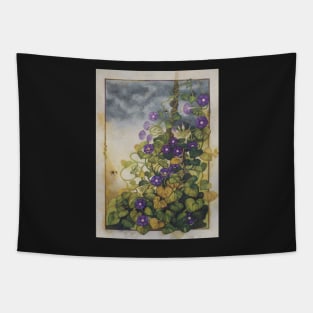 Ipomoea morning glory - Botanicals theme Tapestry