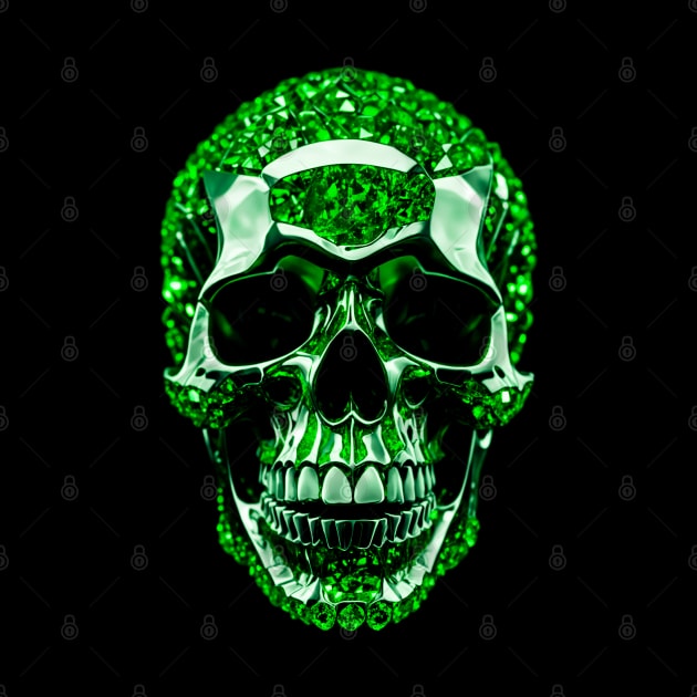 Diamond Skull | Luxury Skull | Green Skull | Wealth Skull by Ryo Li
