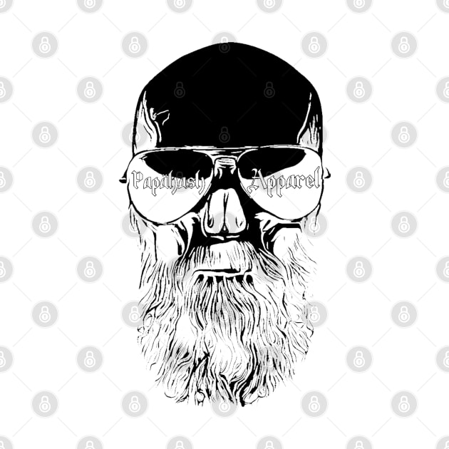 Papa Hash Apparel: Skullbeard Aviators negative by Papa Hash's House of Art