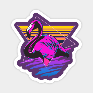 Retro Pink Flamingo Magnet