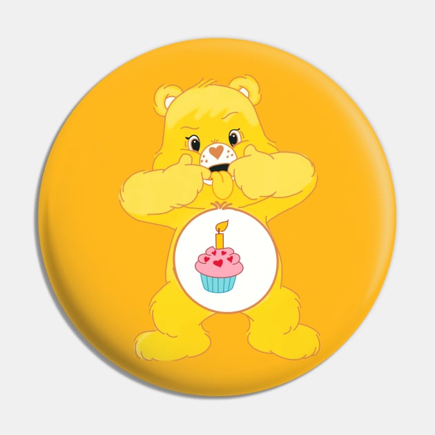 Birthday Bear sticking tongue out Pin by tailspalette