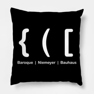 Barroco, Niemeyer Bauhaus - Architectural Styles Pillow