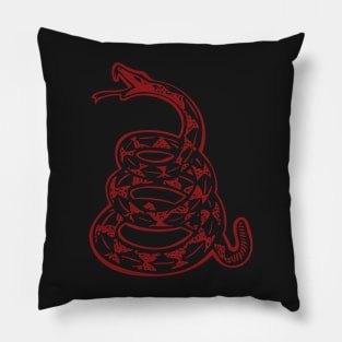 Red Gadsden Snake Pillow