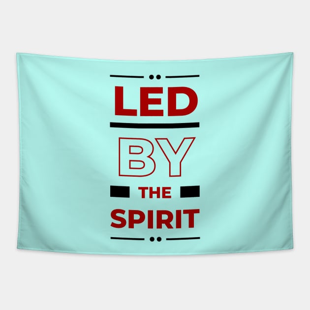Led By The Spirit | Christian Typography Tapestry by All Things Gospel