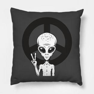 Peaceful Alien Pillow