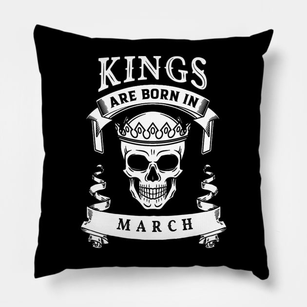 Kings Are Born In March Pillow by BambooBox