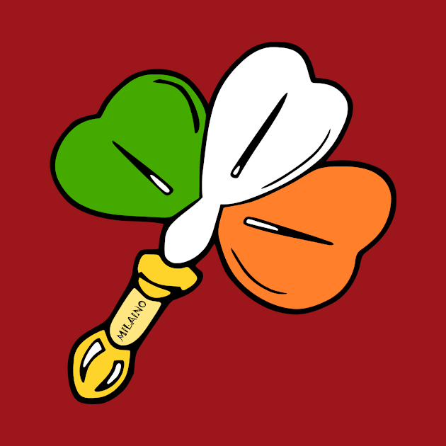 Cool Ireland Shamrock Flag by Milaino by Milaino