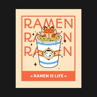 Cute Fox Ramen T-Shirt