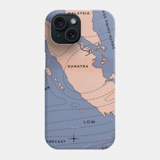 Sumatra weather forecast map Phone Case