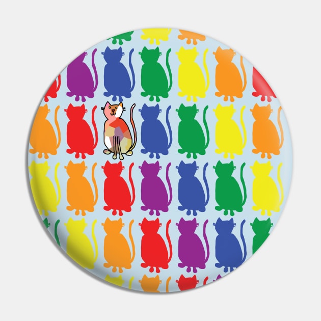 Cats Pride Pin by ellenhenryart