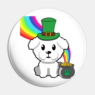 Cute furry dog is a leprechaun Pin