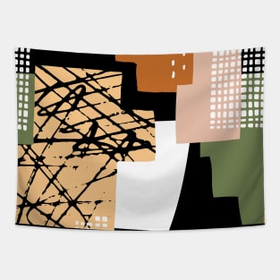 Abstract Lines And Soft Colors Tapestry