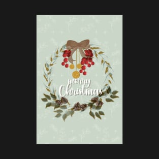 Christmas Wreath Postcard T-Shirt