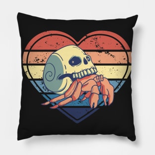 Drama Crab - Funny Crab Carrying a Skull Pillow