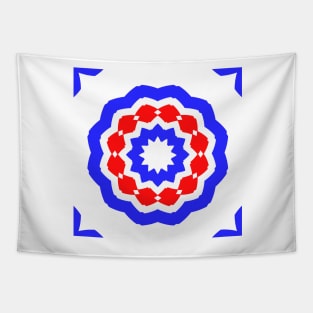 Tri color Flower Mandala Tapestry