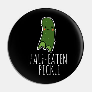 Half-Eaten Pickle Funny Pin