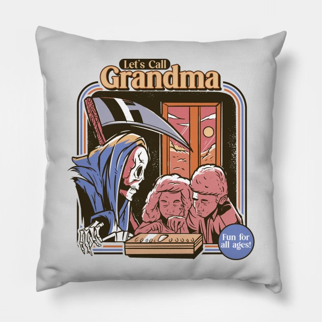 Let's Call Grandma // Funny Retro Children's Game Parody Pillow by SLAG_Creative