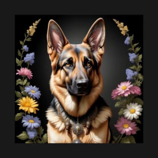 German shepherd portrait T-Shirt