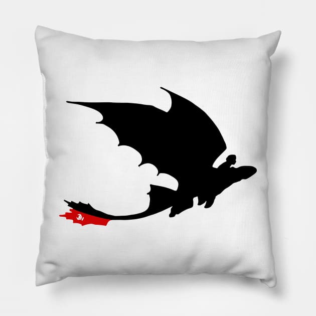 Toothless And Hiccup - How to train your dragon Pillow by khoipham