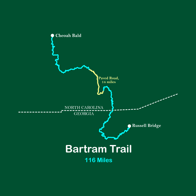 Route Map of the Bartram Trail by numpdog